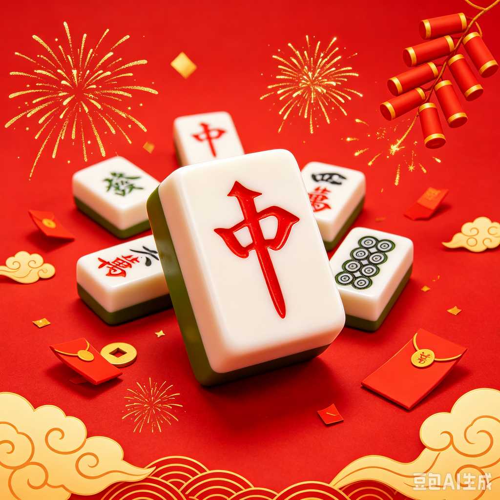 elegant text mahjong tiles